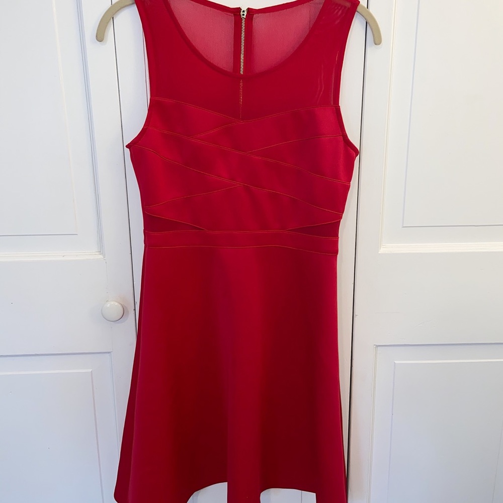 Guess Fuchsia Sleeveless Swing Dress